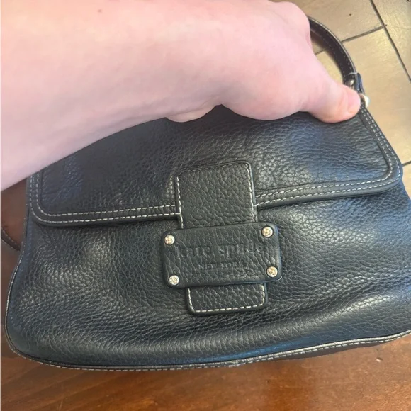 Kate Spade Pebbled Leather Shoulder Bag - Black USED - Picture 4 of 12